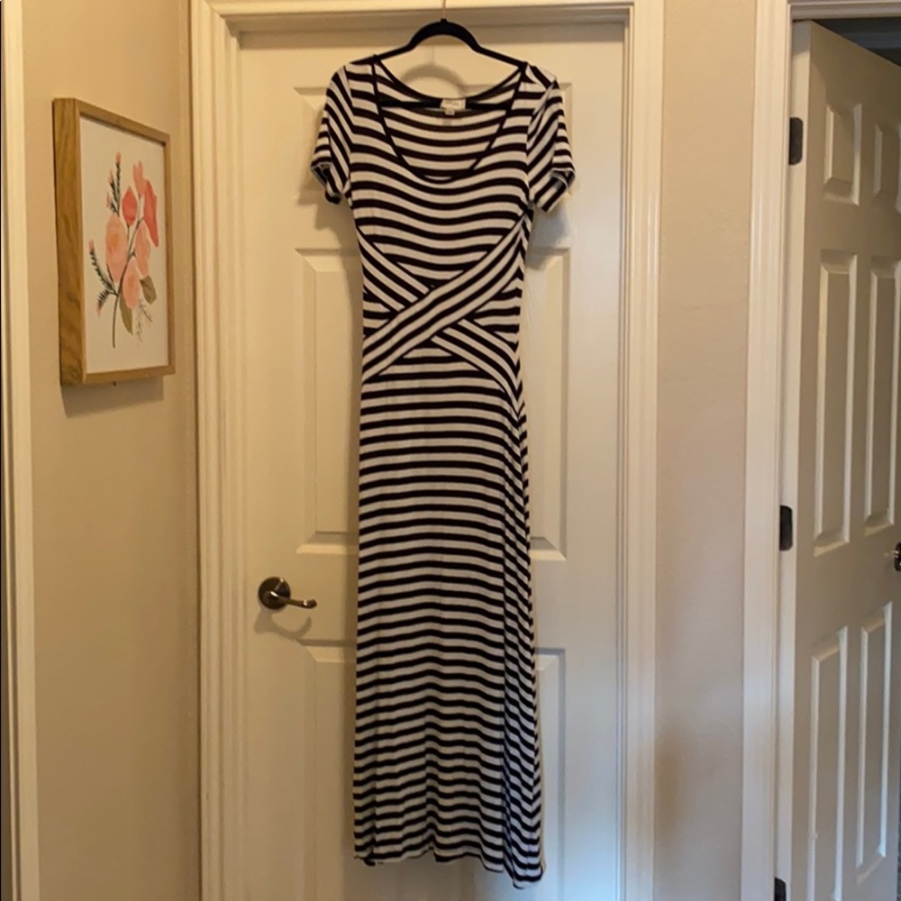 Black and white dress.